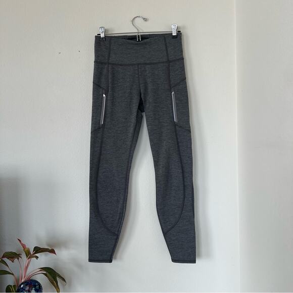 Athleta Rainier Grey Heathered High Rise Tight Leggings - Picture 3 of 11